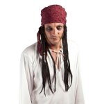 P'tit clown re34750 - perruque pirate avec dreadlocks et foulard