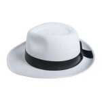 P'tit clown re34761 - chapeau feutre al capone adulte, blanc