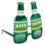 P'tit clown re35101 - lunettes plastique, bouteille de bire, verte
