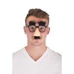 P'tit clown re40603, lunettes plastique groucho, nez, moustache et sourcils poilus