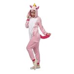 P'tit clown re40801, combinaison dguisement kigurumi licorne adulte rose taille s / m