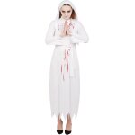 D�guisement adulte nonne blanche sanglante femme, taille l / xl