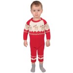 Destockage, costume baby noel rouge avec rennes, 92 cm 1 / 2 ans
