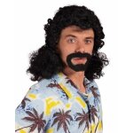 P'tit clown re49890 - perruque et barbe jacky, noir