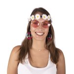 P'tit clown re50318 - set hippie bandeau, boucles d'oreilles et lunettes
