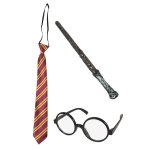 P'tit clown re50533 - set de sorcier baguette, lunettes et cravate P'tit clown re50533 - set de sorcier baguette, lunettes et cravate
