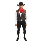 P'tit clown re50670 - gilet sans manches, simili cuir marron, taille unique l