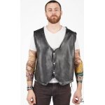 P'tit clown re55870 - gilet sans manches biker, simili cuir noir