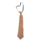 P'tit clown re60240 - cravate sequins avec lastique, or