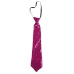 P'tit clown re60243 - cravate sequins avec lastique, rose