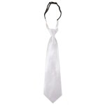 P'tit clown re60252 - cravate avec lastique, blanche