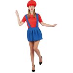 P'tit clown re60621 - dguisement plombier femme rouge taille l / xl