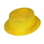 P'tit clown re63550 - chapeau plastique haut de forme adulte paillettes, or