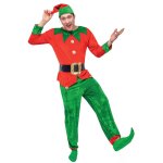 P'tit clown re66566 - costume adulte lutin, elf homme, feutrine, taille l / xl