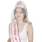 P'tit clown re66620 - diadme future marie avec voile