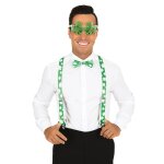 P'tit clown re66636 - set bretelles, noeud papillon et lunettes saint patrick