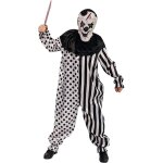 P'tit clown re66758 - dguisement de clown arlequin horreur taille s / m