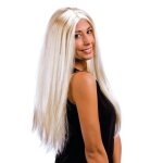 P'tit clown re68040 - perruque cindy, longue raide 60cm, blonde