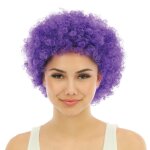 P'tit clown re68054 - perruque courte frise violette