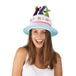 P'tit clown re70371 - chapeau velours gteau d'anniversaire avec bougies, musical