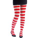 P'tit clown re74716 - collants opaques rays rouge et blanc