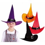 Chapeau sorcire enfant, tissu color - boucle argent