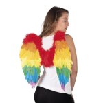 P'tit clown re80164 - ailes d'ange en plumes 50 x 50 cm, multicolores