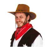 P'tit clown re82010 - chapeau cowboy imitation nubuck adulte, marron