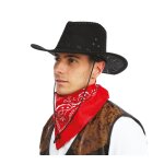 P'tit clown re82012 - chapeau cowboy imitation nubuck adulte, noir