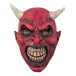 P'tit clown re82180, masque adulte latex intégral diable rouge P'tit clown re82180, masque adulte latex intégral diable rouge