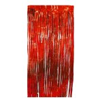 P'tit clown re87023 - rideau lam� rouge de 2, 4 x 1 m�tre