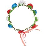 P'tit clown re88180 - couronne de fleurs bleu blanc rouge