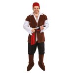 P'tit clown re89124 - costume adulte luxe pirate veste sans manches, taille s / m