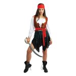 Costume adulte luxe pirate femme jupe, taille s / m