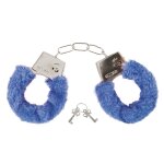 P'tit clown re91291 - menottes bleues plastique en fourrure