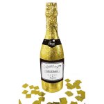 P'tit clown re93009 - bouteille de champagne lance confettis paillete 32cm, or