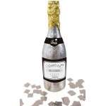P'tit clown re93010 - bouteille de champagne lance confettis paillete 32cm, argent