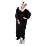 P'tit clown re97003, poncho panda noir et blanc