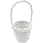 Panier moyen rond en saule 22 cm, blanc Panier moyen rond en saule 22 cm, blanc