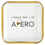 Santex 5541 - 1, paquet de 10 assiettes carr� 23cm ap�ro