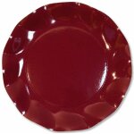Paquet de 10 assiettes rondes 27 cm bordeaux, 27 cm
