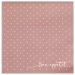 Paquet de 12 serviettes pois airlaid 40x40cm, rose gold Paquet de 12 serviettes pois airlaid 40x40cm, rose gold