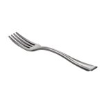 Paquet de 50 mini - fourchettes 10cm plastique effet inox Paquet de 50 mini - fourchettes 10cm plastique effet inox