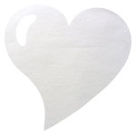 Paquet 50 sets de table coeur, blanc