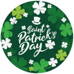 Paquet de 6 assiettes carton st patrick � 23cm