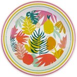 Paquet de 6 assiettes tropical summer 23cm