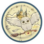 Paquet de 8 petites assiettes carton harry potter 17, 1 cm