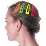 Party pro 333165, set de 4 barrettes à cheveux néon Party pro 333165, set de 4 barrettes à cheveux néon