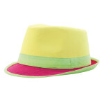 Chapeau trilby non, jaune
