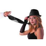 Cravate sequin noire  zip